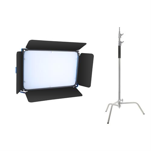 NiceFoto SL-2000AIII 100W Bi-color 3200-6500K CRI 95 LED video Panel video light with Tianmei TP03-C100 C Stand