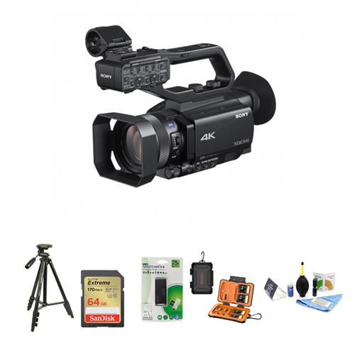 Sony PXW-Z90 Handheld Camcorder with Tripod, 64GB Extreme Memory Card, Card Reader, Card Case & Cleaning Kit
