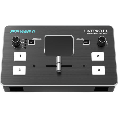 FeelWorld LIVE PRO L1 Multicamera Video Switcher with 4 x HDMI Inputs & USB Streaming