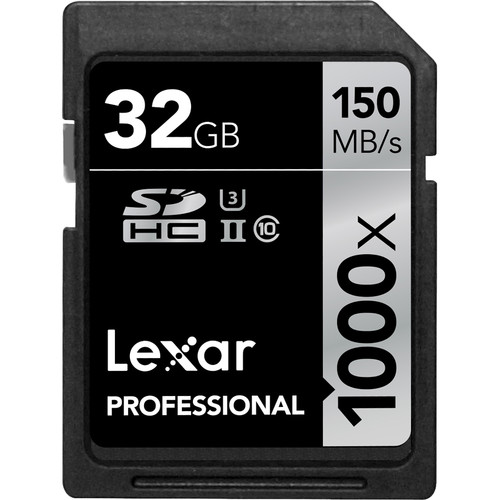 Lexar 32GB Professional 1000x UHS-II SDHC Memory Card
