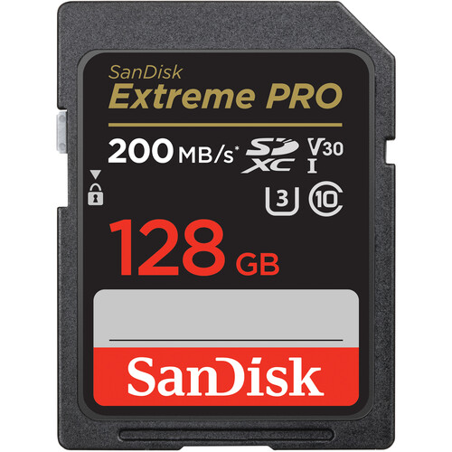 SanDisk 128GB Extreme PRO UHS-I SDXC 200 MB/s Memory Card