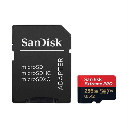 SanDisk 256GB Extreme PRO UHS-I microSDXC Card With Adapter (200MB/s)