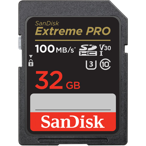 SanDisk 32GB Extreme PRO 100 MB/s UHS-I SDHC Memory Card