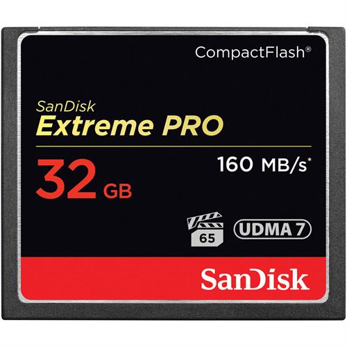 SanDisk 32GB Extreme Pro CompactFlash Memory Card (160MB/s)