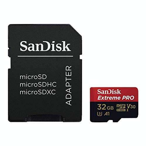 SanDisk 32GB Extreme PRO microSDXC 100mbps Plus SD Adapter