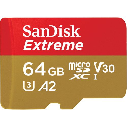 SanDisk 64GB Extreme UHS-I microSDXC Memory Card