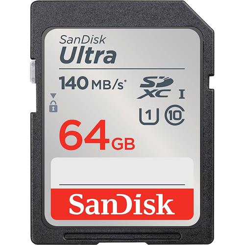 SanDisk 64GB Ultra UHS-I SDXC 140 MB/s Memory Card