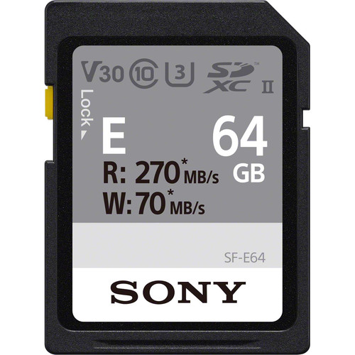 Sony 64GB SF-E Series UHS-II SDXC Memory Card