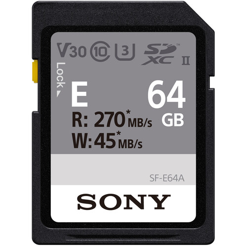 Sony 64GB SF-E Series UHSII SDXC Memory Card