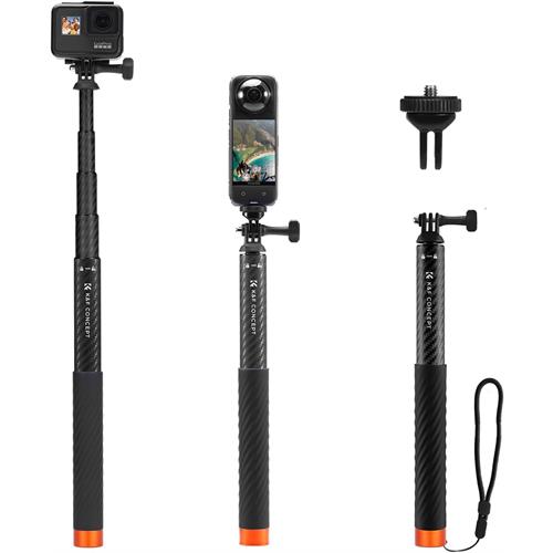 K&F Concept Invisible Selfie Stick, Extension Carbon Long Pole(127cm/50in) KF09.140