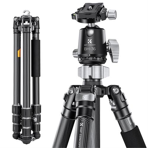 K&F X Series Carbon Fiber Tripod X284C4 + BH-36 Head (KF09.117)