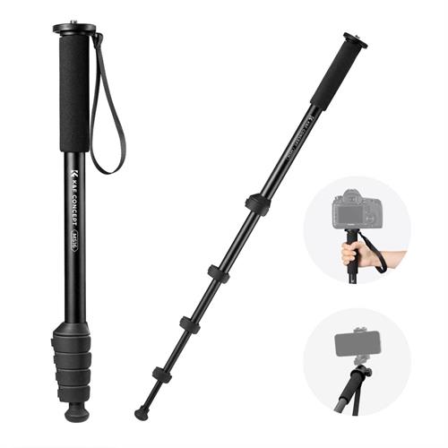 K&F Concept Camera Monopod 5-Section Height Aluminum Monopod With Metal And Rubber Feet 2-in-1 Design KF09.138