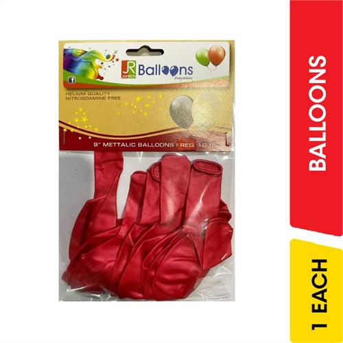Balloon Metallic Red 10pcs - 1.00 each