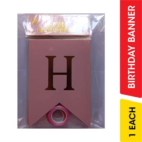 Happy Birthday Flag Banner - 1.00 each