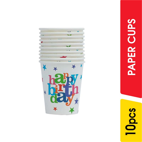 PH Designed Paper Cups White - 10.00 pcs