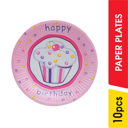 PH Designed Paper Plates Pink - 10.00 pcs