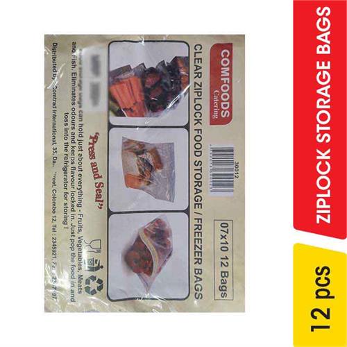 Comfoods Ziplock Storage Bags,(7 inx10 in) - 12.00 pcs