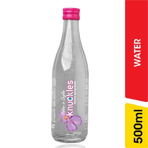 Knuckles Natural Spring Water, Glass Bottle - 500.00 ml