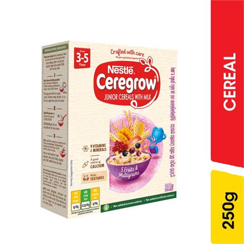 Ceregrow 4 Grains 5 Fruits with Milk- (3 -5 Years) - 250.00 g