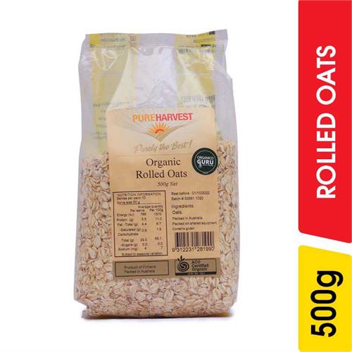 Pure Harvest Organic Rolled Oats - 500.00 g