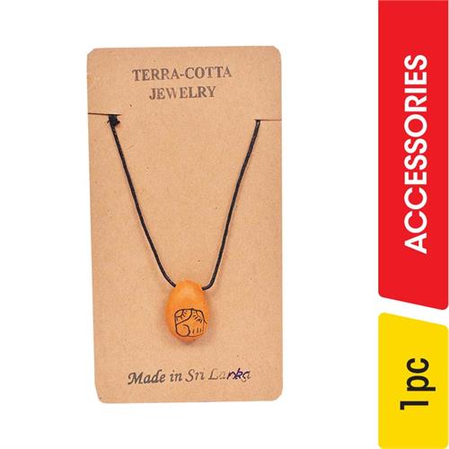 Terra-Cotta Necklace With Elastic Code - 1.00 pc