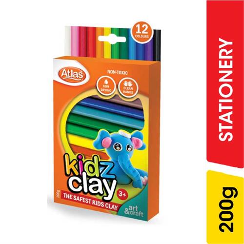 Atlas Kidz Clay 12 Colour - 200.00 g