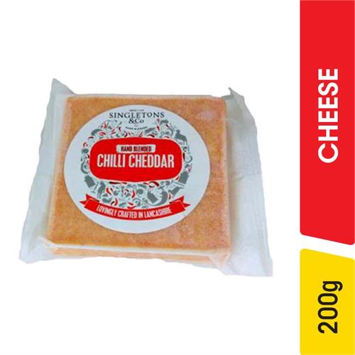 Singletons Red Chilli Cheddar Cheese - 200.00 g