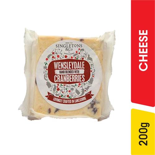 Singletons Wensleydale & Cranberry Cheese - 200.00 g