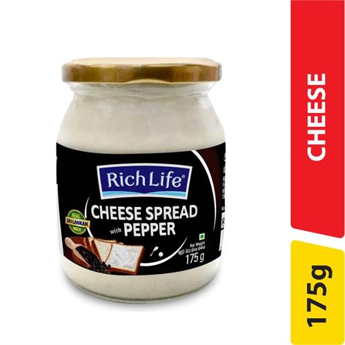 Richlife Cheese Spread, Pepper - 175.00 g