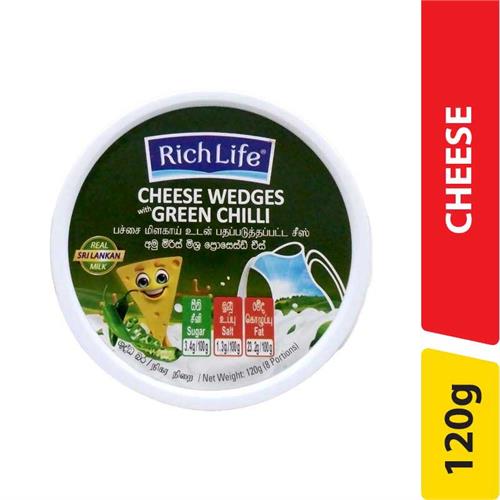 Richlife Cheese Wedges Green Chilli - 120.00 g