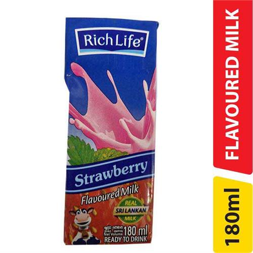 Richlife Strawberry Flavoured Milk - 180.00 ml