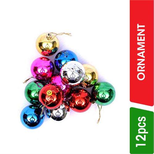 Christmas Decorative Ball Ornament -Color - 12.00 pcs
