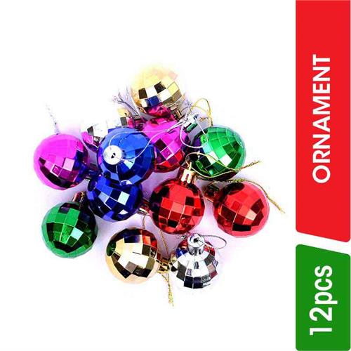 Christmas Decorative Ball Ornament -Color - 12.00 pcs