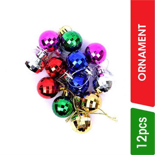 Christmas Decorative Ball Ornament -Color - 12.00 pcs