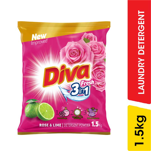 Diva Detergent Powder Rose & Lime - 1.50 kg