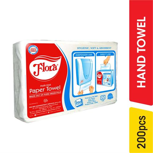 Flora Multifold Paper Towels - 200.00 pcs
