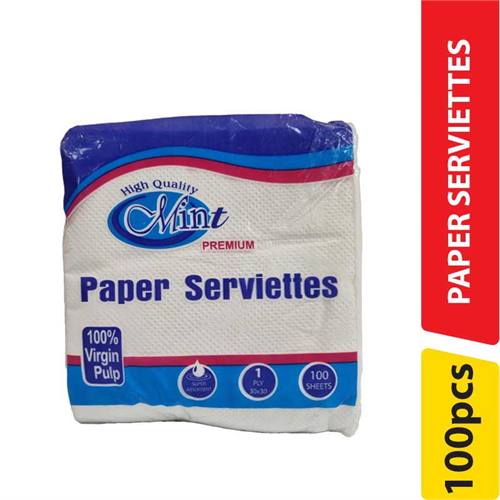 Mint Paper Serviettes,1 Ply - 100.00 pcs