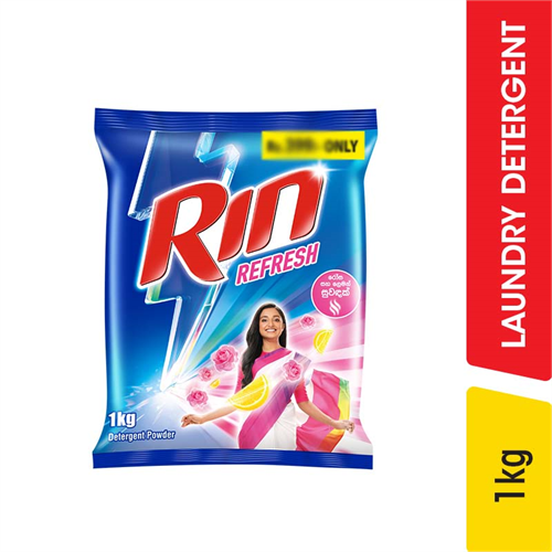 Rin Refresh Detergent Powder, Rose & Lemon - 1.00 kg