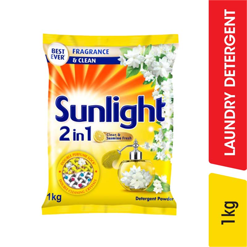 Sunlight Clean & Jasmine Fresh Detergent Powder - 1.00 kg