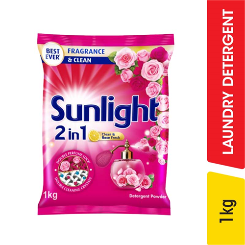 Sunlight Clean & Rose Fresh Detergent Powder - 1.00 kg