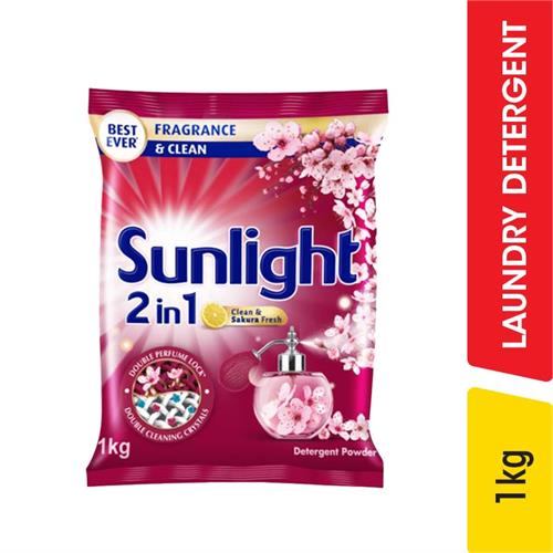 Sunlight Clean & Sakura Fresh Detergent Powder - 1.00 kg