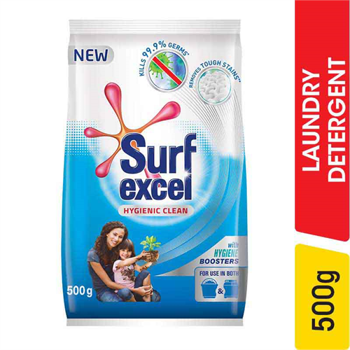 Surf Excel Hygienic Clean Detergent Powder - 500.00 g