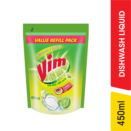 Vim Liquid Dishwash Refill Pack - 450.00 ml