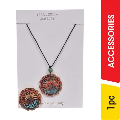 Terra-Cotta Necklace And Saree Pin - 1.00 pc