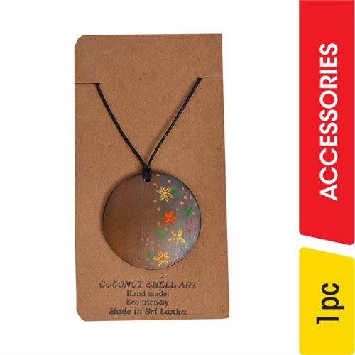 Terra-Cotta Necklace Coconut Shell Pendant - 1.00 pc