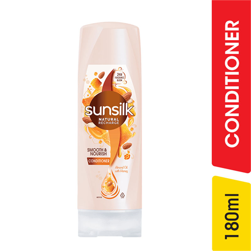 Sunsilk Smooth & Nourish Conditioner Almond, Honey - 180.00 ml