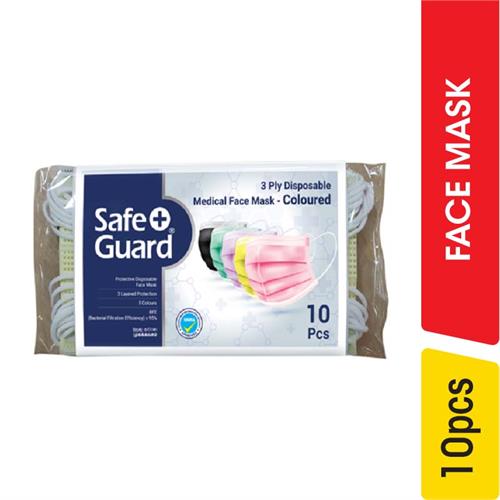 Safe Guard Disposable Masks Coloured - 10.00 pcs