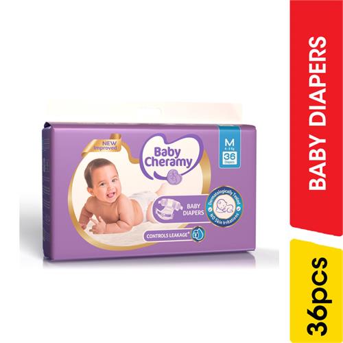 Baby Cheramy Baby Diapers, Medium - 36.00 pcs