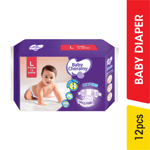 Baby Cheramy Diapers,L - 12.00 pcs