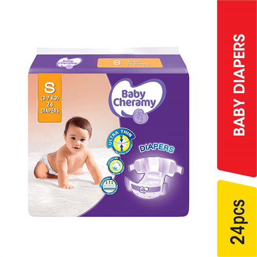 Baby Cheramy Diapers,S - 24.00 pcs